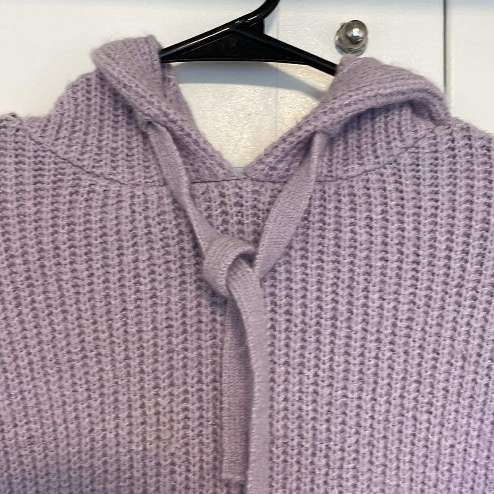 Lilac Cozy Sweater with Hood - Picture 3 of 4